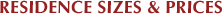Residence Sizes & Price